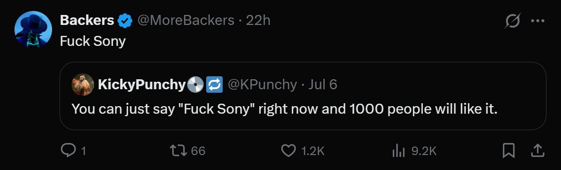 Backers tweet media