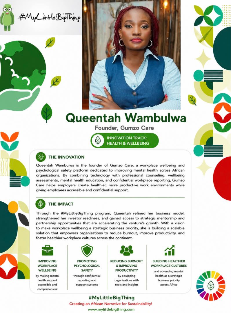 AuthorQueentah's tweet photo. Grateful for this recognition. 💚
Through @GumzoCare , we’re helping organizations build workplaces where employees can access confidential mental health support, report concerns safely, and receive the care they need to thrive.
#MLBT #Gumzocare #workplacewellness #USSD https://t.co/uXX2DdxYNo