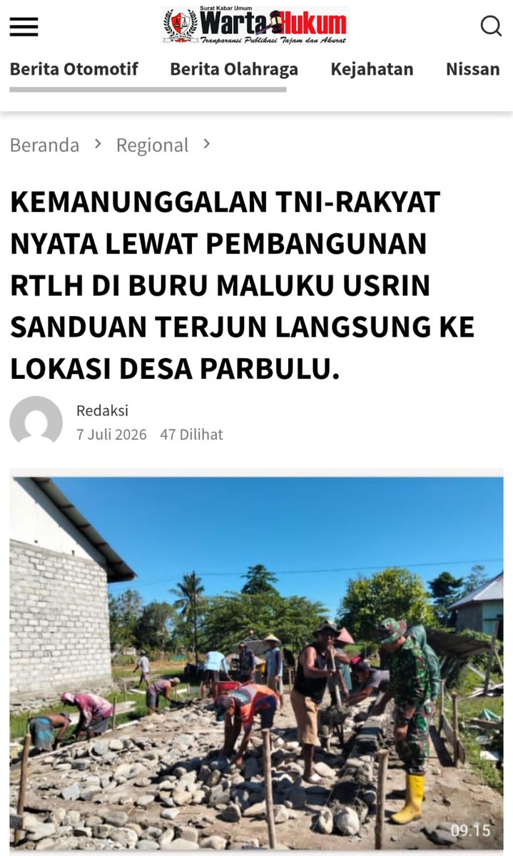 dudungdula's tweet photo. Infrastruktur masyarakat yang dikerjakan TNI ialah dasar kesetaraan sosial dan kesejahteraan bagi masyarakat luas.

Dimanapun Selalu Hadir https://t.co/77bgNtdjTV