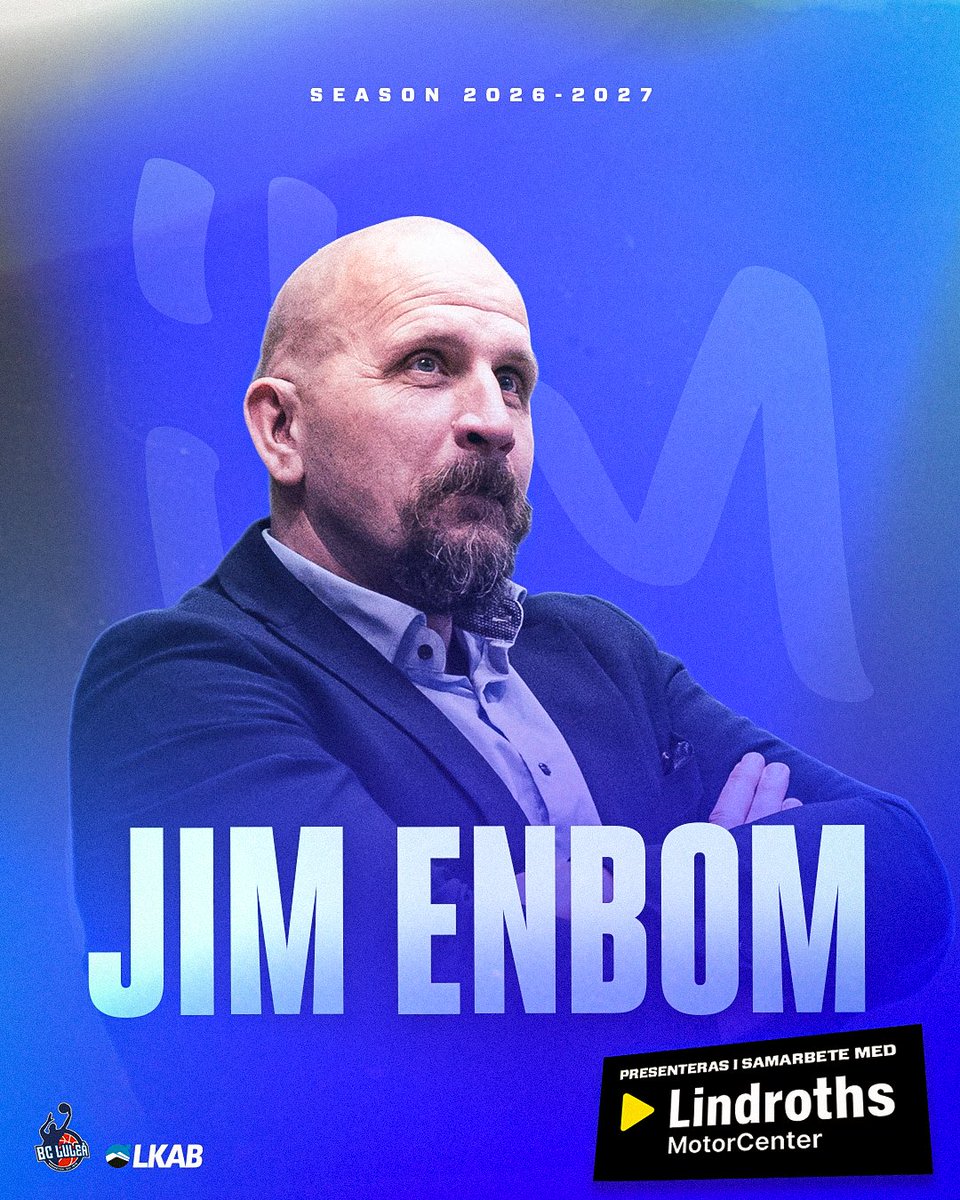 BcLulea's tweet photo. JIM ENBOM FORTSÄTTER I BC LULEÅ! ✍️

Assistant coach Jim Enbom är överens om en fortsättning i BC Luleå. Därmed är coachtrion komplett.

Läs mer här: https://t.co/c6v9RFwLMz https://t.co/KSF0jc9zVi