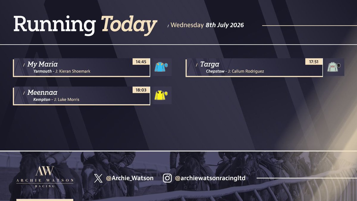 Archie Watson Racing tweet media