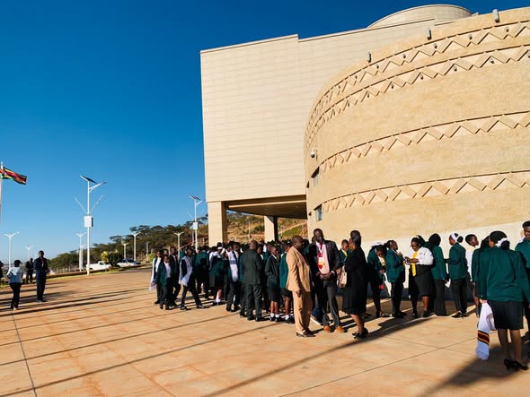 LindaNcube16's tweet photo. HE President Dr @edmnangagwa  will officially open the 34th Junior @ParliamentZim today in Mt Hampden. Their meeting is more than just a symbolic  gathering but a structured platform where children and young leaders can  debate, propose solutions, and influence policies. https://t.co/88UBqqrq9t