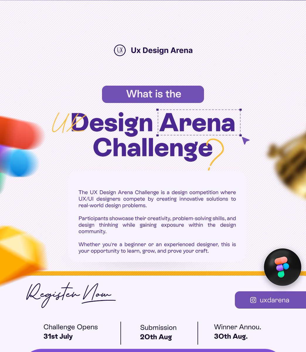 uxdarena's tweet photo. The Design Challenge is just around the corner!

Register your profile today at https://t.co/BQVsKBAjTj. The challenge will take place on the UX Design Arena platform.

Don’t miss your chance to compete and win ₦500,000. Register now and get ready to showcase your design skills! https://t.co/dX2JGxfBsC
