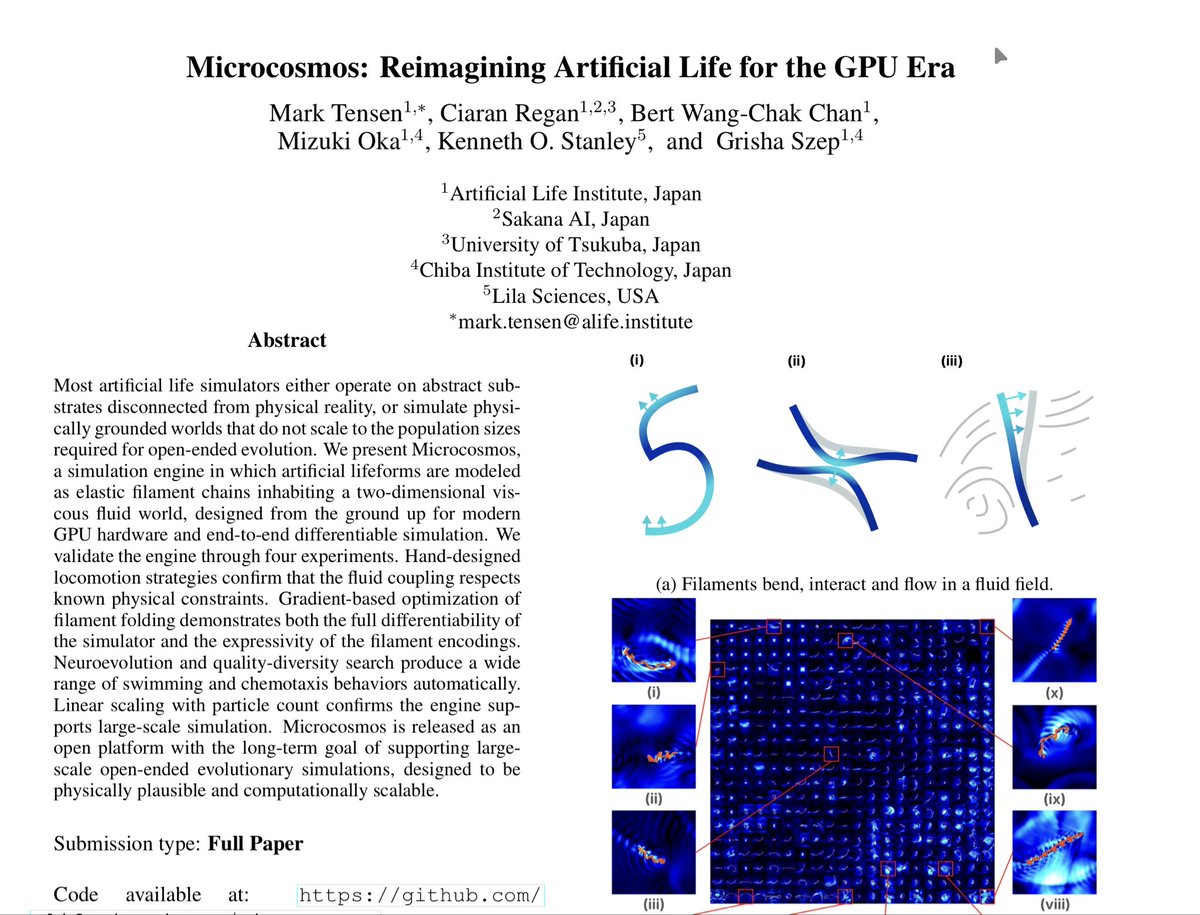 MLStreetTalk's tweet photo. This paper looks great, note that heavyweights @kenneth0stanley, Bert Chan (Lenia) and @SakanaAILabs have had their hands all over it! https://t.co/3lDAhLUk1G