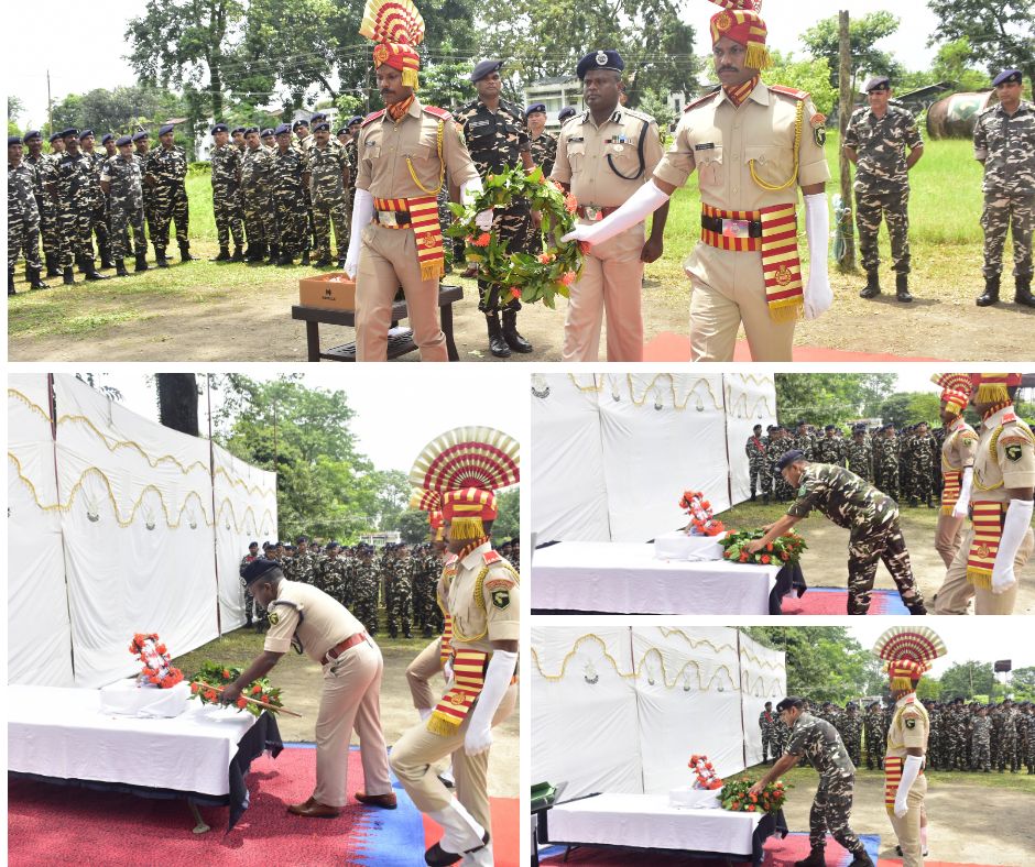 sixtyonessb's tweet photo. On 08.07.2026, all ranks of 61 Bn SSB, Bhairabkunda, in the presence of Sh. Ashish Kumar, Commandant, observed two minutes of silence and paid a heartfelt tribute to the departed Force personnel, HC (GD) Pradeep Kumar Singh. https://t.co/W8sCMuF1ra