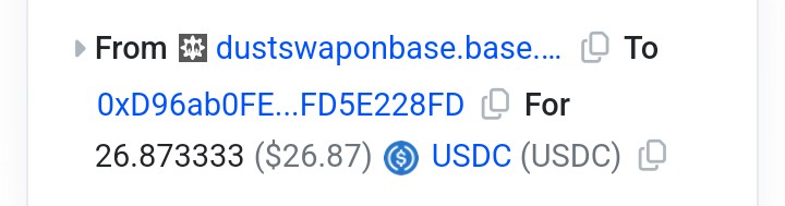BanlavN's tweet photo. 🪂 Got 26 USDC from Dustswap just for swapping on their platform 

💰 Airdrop campaign is Live on $BASE
💵 Ticker: 🪙$DUST 

✍️ How to interact?

Dustswap is a Dex on base 
> Swap tokens on base
> Swap dust tokens 
> Get PP points 

🪙 Points= Airdrop at TGE 

🔗 https://t.co/oXhdGsgPk0

> Make volume and climb the rankings

💛 Like 
🔁 Repost