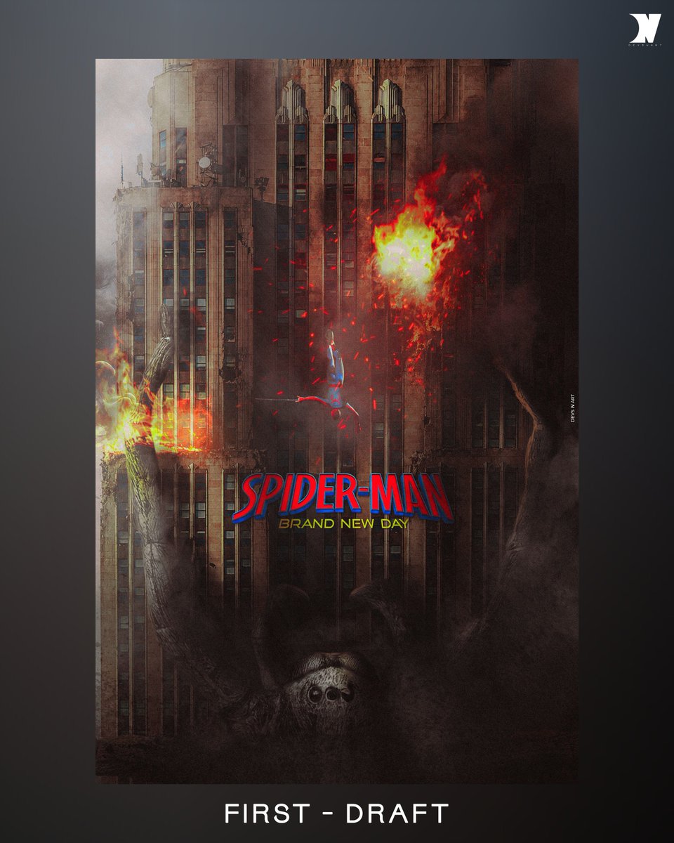 devsnart_'s tweet photo. From concept to poster.......... 🕷️🫶🏼

#SpidermanBrandnewday #Spidermanfanart @SpiderManMovie https://t.co/TR0kjWPAkE