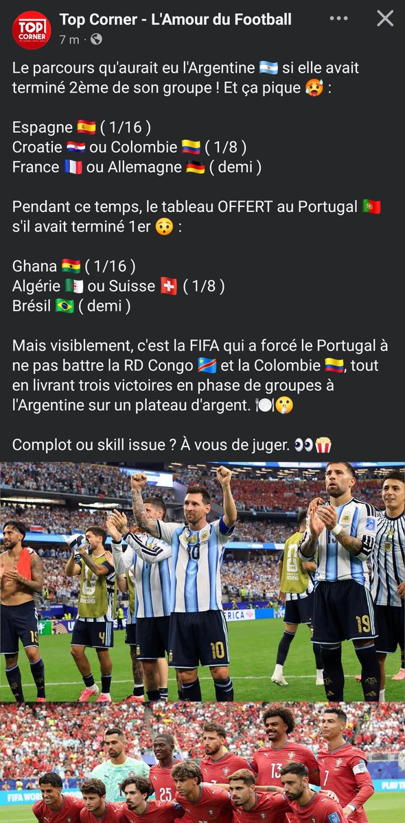 PedrolitoEn's tweet photo. @GTSytb Le mec chiale alors que le Portugal n'a pas été foutu de finir 1er dans un groupe où il y a le Congo et l'Ouzbékistan 🤣🤣🤣
C'est quand même pas de la faute de l'Argentine si le Portugal et CR7 PUENT LITTÉRALEMENT LA MERDE 🙂 https://t.co/ZMVAI9mROA