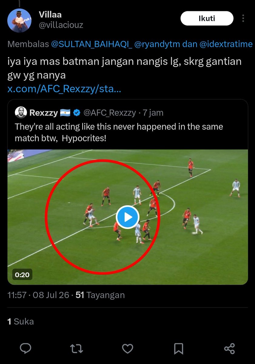 Spidermanjalan's tweet photo. @ryandytm @villaciouz @idextratime Lebih serasi ini sih, ngirim video yg sama di jam yg sama pula🥰 https://t.co/O5qVj3Mulp