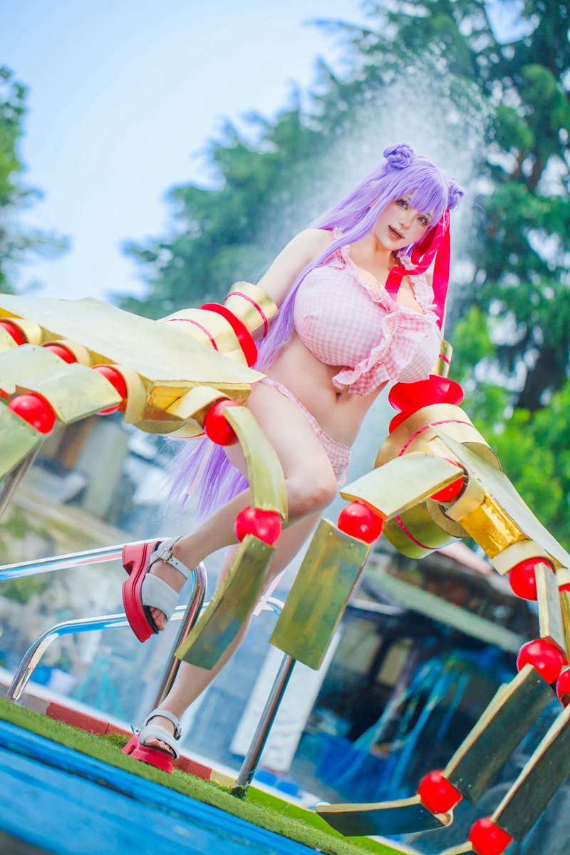pokon_pokon_'s tweet photo. 【コスプレ　FGO/FateGrandOrder】

パッションリップ
水着👙
 
   -----------------------------

まだまだ夏は始まったばかり、ですね？

   -----------------------------

Photo:@nisyanka 

#城山スタジオ
#PokoPhoto https://t.co/60lcYVDoMv