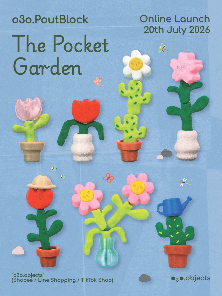 o3oobjects's tweet photo. 🌱 o3o.PoutBlock - The Pocket Garden มาสร้างสวนพกพาได้ในฉบับของตัวเองกัน! มาสนุกกับการ Custom Your Garden ไม่ว่าจะเป็นดอกไม้หรือกระถาง เลือกได้ตามใจจนกลายเป็น "สวนพกพา" ชิ้นเดียวในโลกที่ไม่ซ้ำใคร

More info : ig o3o.objects 

#o3oobjects #โอทรีโอ #o3oPoutBlock #o3oThePocketGarden https://t.co/u9vF2KSSk1