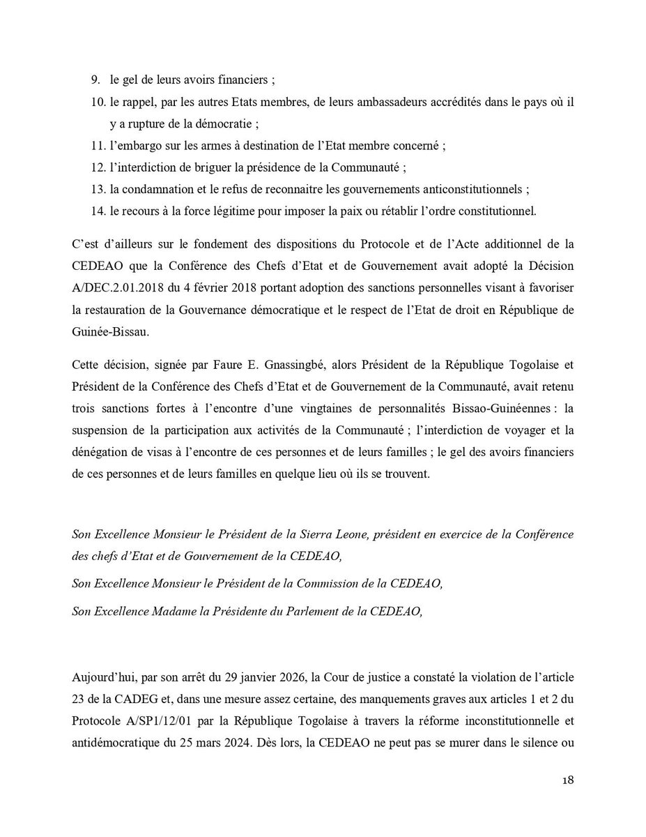 BibiPacome's tweet photo. 🇹🇬 LETTRE OUVERTE CITOYENNE #Togo

18/24

@PeoplesECOWAS 

#TouchePasAMaConstitution
#SansNousConsulter
#FaureMustGo
#FreeTogo https://t.co/bVYT1MRR2K