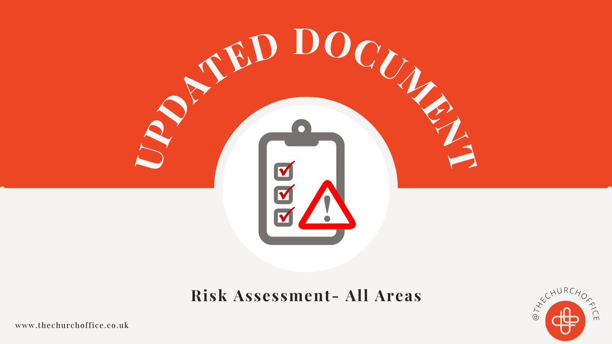 church_work's tweet photo. 📢 We've updated our Risk Assessment - All Areas Template! We hope this refreshed resource will be helpful for your church. 
📄 Take a look here: https://t.co/Rpc4tq0QOt 
Want to see more resources designed to support your church? 
👉 Please go to: https://t.co/fsF9yKWEVF https://t.co/AxEdvFhrde
