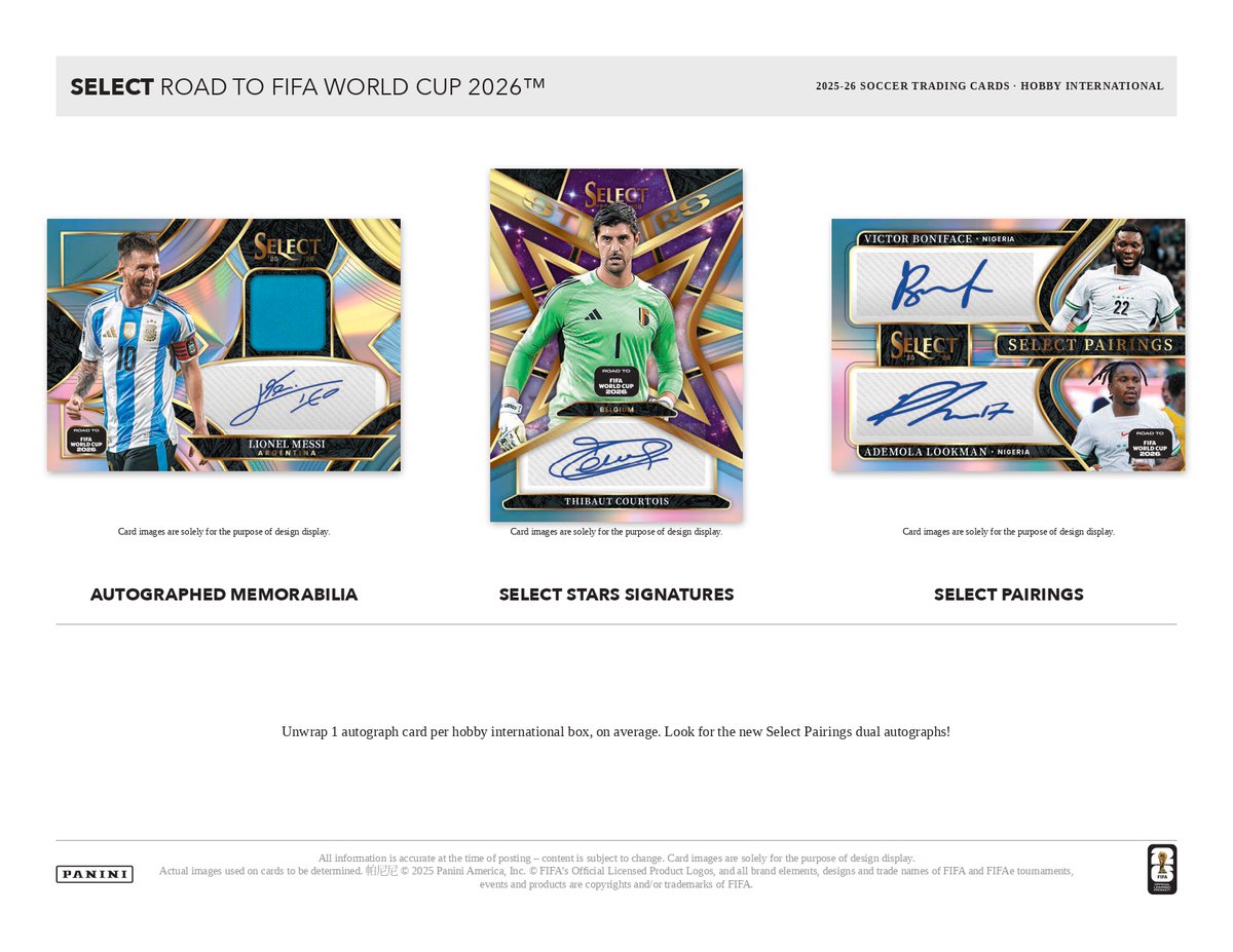 製品情報】 2026年8月以降 発売予定 ⚽2025-26 PANINI SELECT ROAD TO