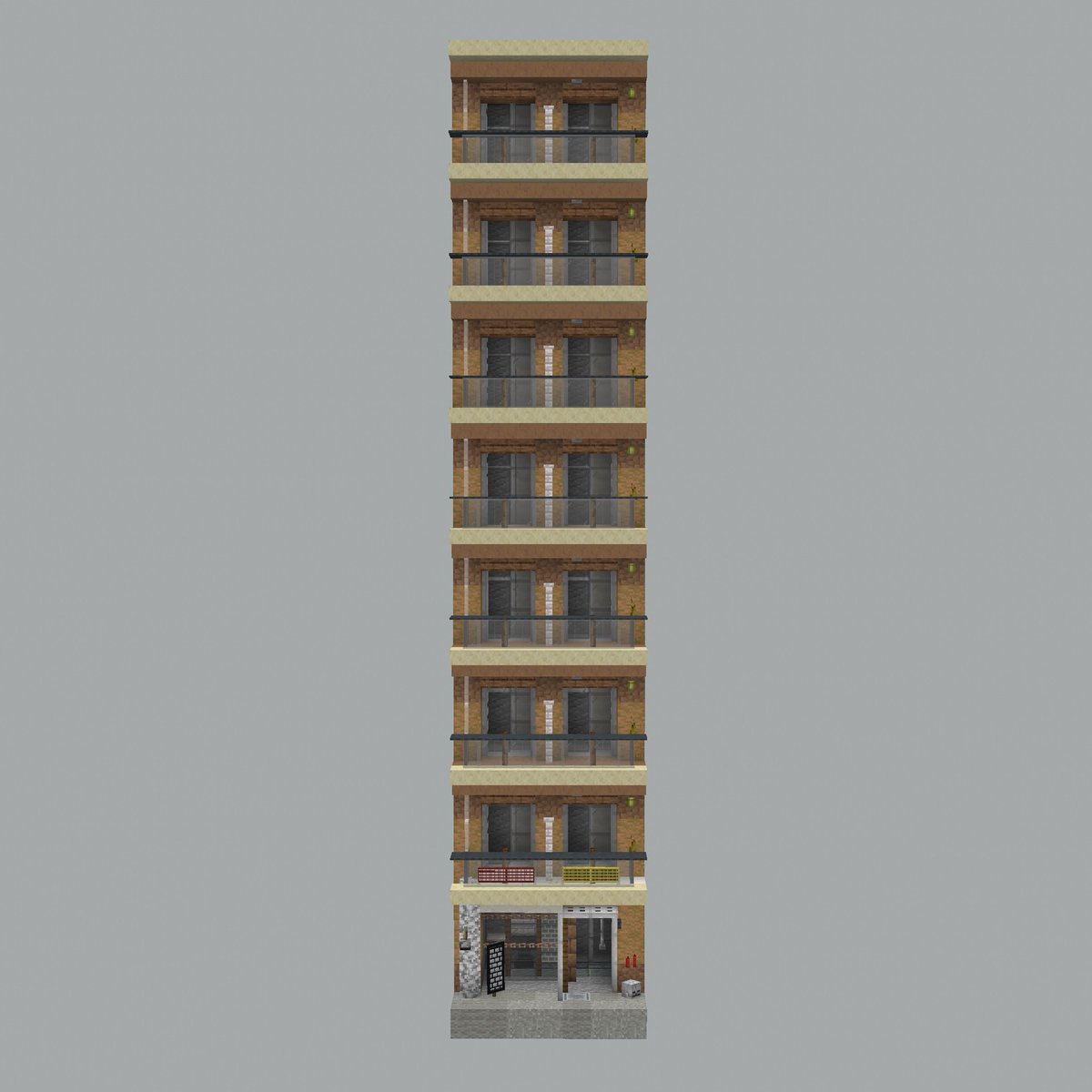 n1tte1's tweet photo. マンション
#Minecraft 
#minecraft建築コミュ 
#CITYEXPO2026 https://t.co/tk2GPovv6O