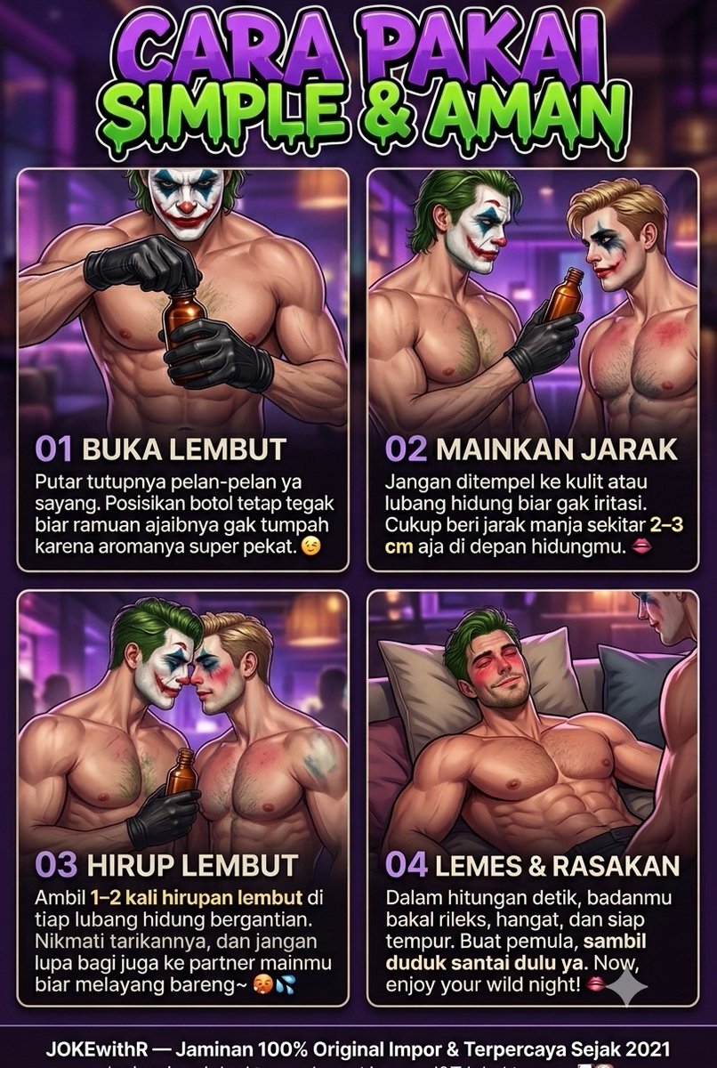 JOKEwithR_POP's tweet photo. Sekali hirup, langsung bikin badan anget, rileks, dan pasrah semalaman🥵💦
Biar sensasi liarmu bareng partner makin nendang maksimal, intip ritual cara pakai yang pas di poster ya tampan. Gak usah ditahan lagi, yuk amankan punyamu lewat DM mimin sekarang🫦 #gayindonesia #gayindo https://t.co/m0CBKBAAKb