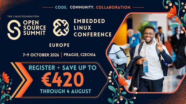linuxfoundation's tweet photo. Join developers, maintainers, and technology leaders for three days of technical sessions, collaboration, and community at #OSSummit + #EmbeddedLinux Conference Europe.
📍 Prague | 7–9 October
Register by 4 August + save up to €420.
🔗 https://t.co/mUeu6IhWO5 https://t.co/IK7Lp6Lw9W