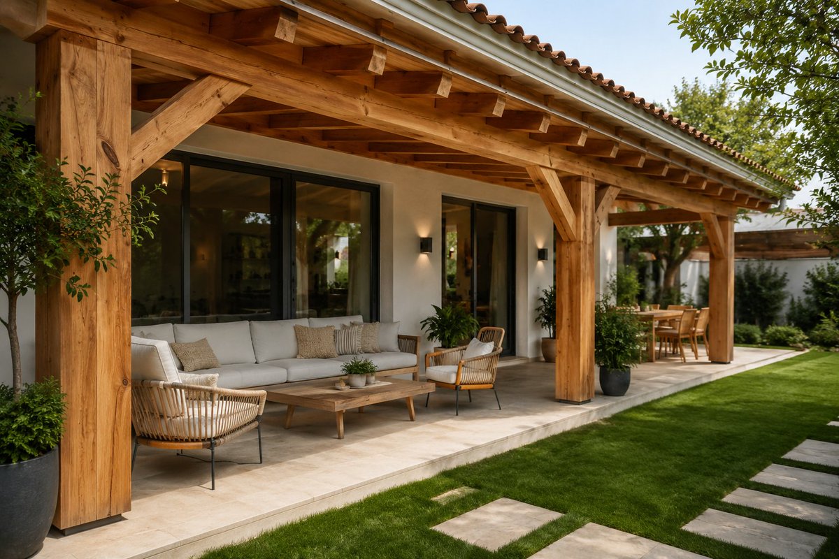 MaderaCastellar's tweet photo. Disfruta de tu jardín sin sufrir las altas temperaturas ☀️🌿 Los porches de madera y cenadores para jardín crean el refugio perfecto en tu hogar. En Maderas Castellar realizamos la construcción de porches a medida. ✨
#PorchesDeMadera #EstructurasMadera #MaderasCastellar #Jardín https://t.co/ldaecLESJw