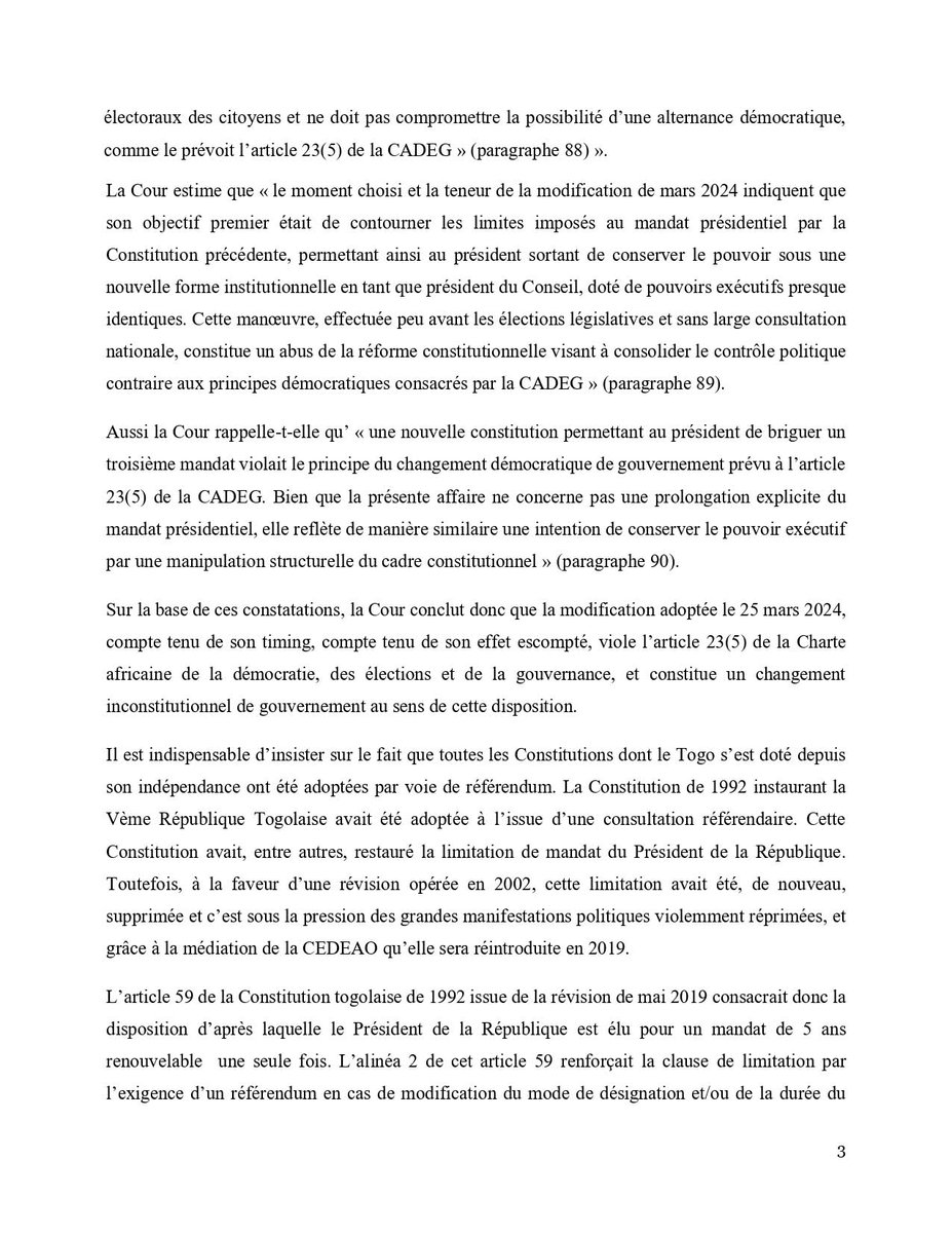 BibiPacome's tweet photo. 🇹🇬 LETTRE OUVERTE CITOYENNE #Togo

03/24

@UEFrance @Europarl_EN @FCDOGovUK @OIFrancophonie 

#TouchePasAMaConstitution
#SansNousConsulter
#FaureMustGo
#FreeTogo https://t.co/RGNNWev5rS