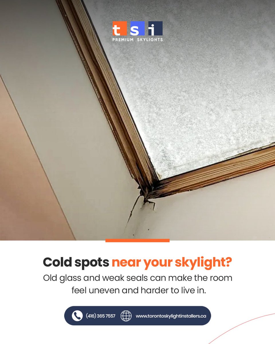 torontoskylight's tweet photo. A skylight should not leave one part of the room feeling different from the rest. 

If the glass is old or the seals are weak, skylight replacement can fix the problem at the source. 

📲416-365-7557
🔗https://t.co/nu3TErkqGV

#torontoskylight #ventingskylight #roofskylight https://t.co/mG4uwF13m4