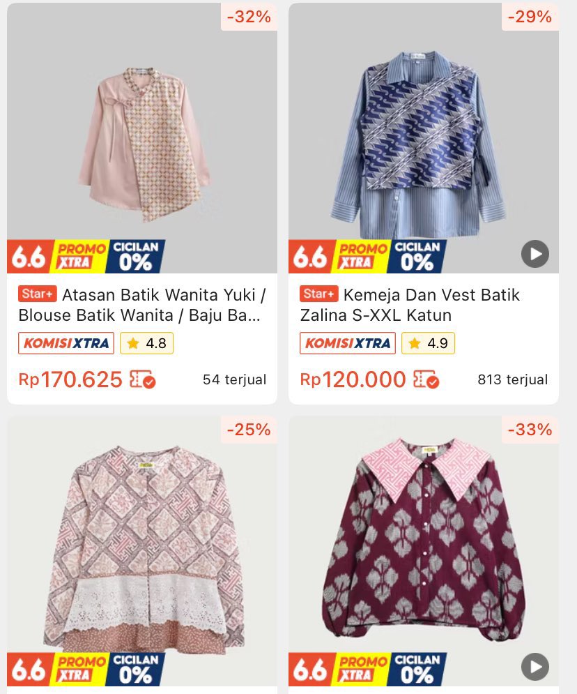 azzazsr's tweet photo. GA NYANGKA ADA BATIK SE GAUL INI

biasanya batik tuh cuma kemeja aja, sekarang banyak banget ya modelnya, jadi ga bingung kalo kerja pake batik tapi tetep pengen ada gaul gaul nya https://t.co/82heybgQmT