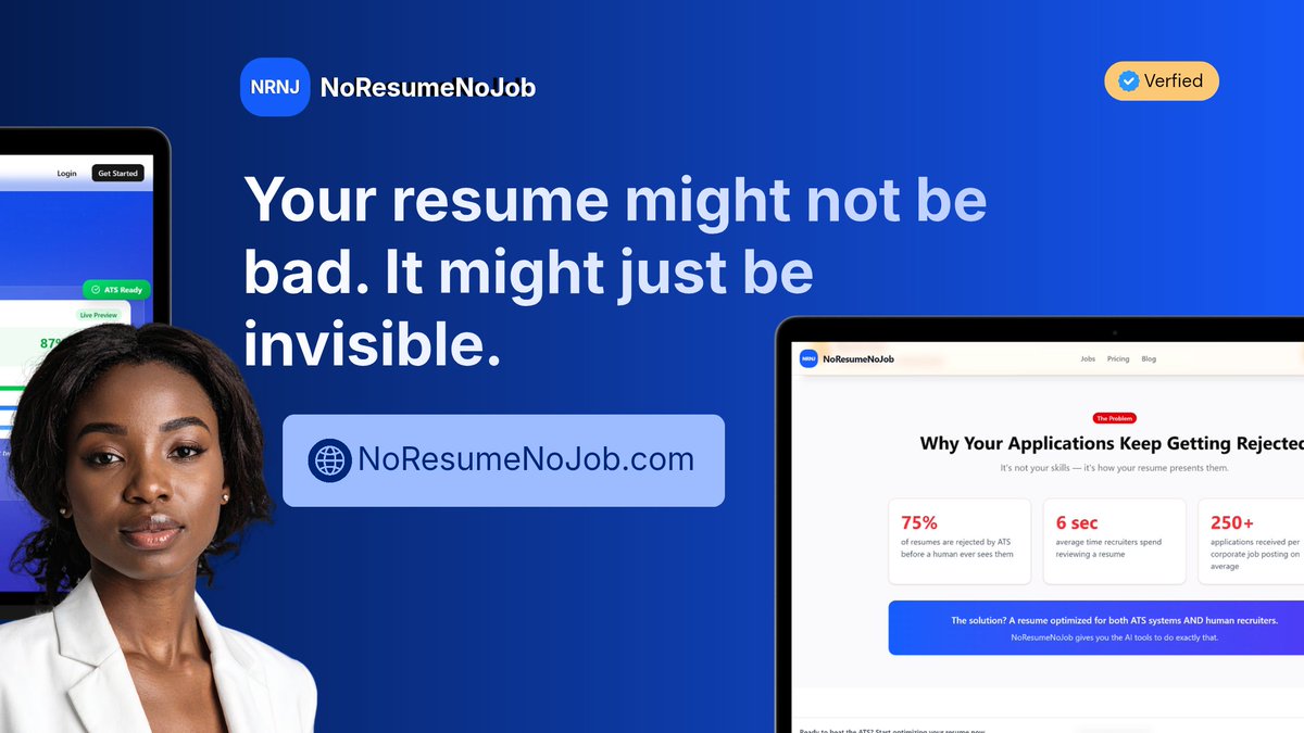 NoResumeNoJob's tweet photo. The world can't reward value it can't see.
The same applies to your resume.
#NoResumeNoJob https://t.co/iNvWLCoFBB