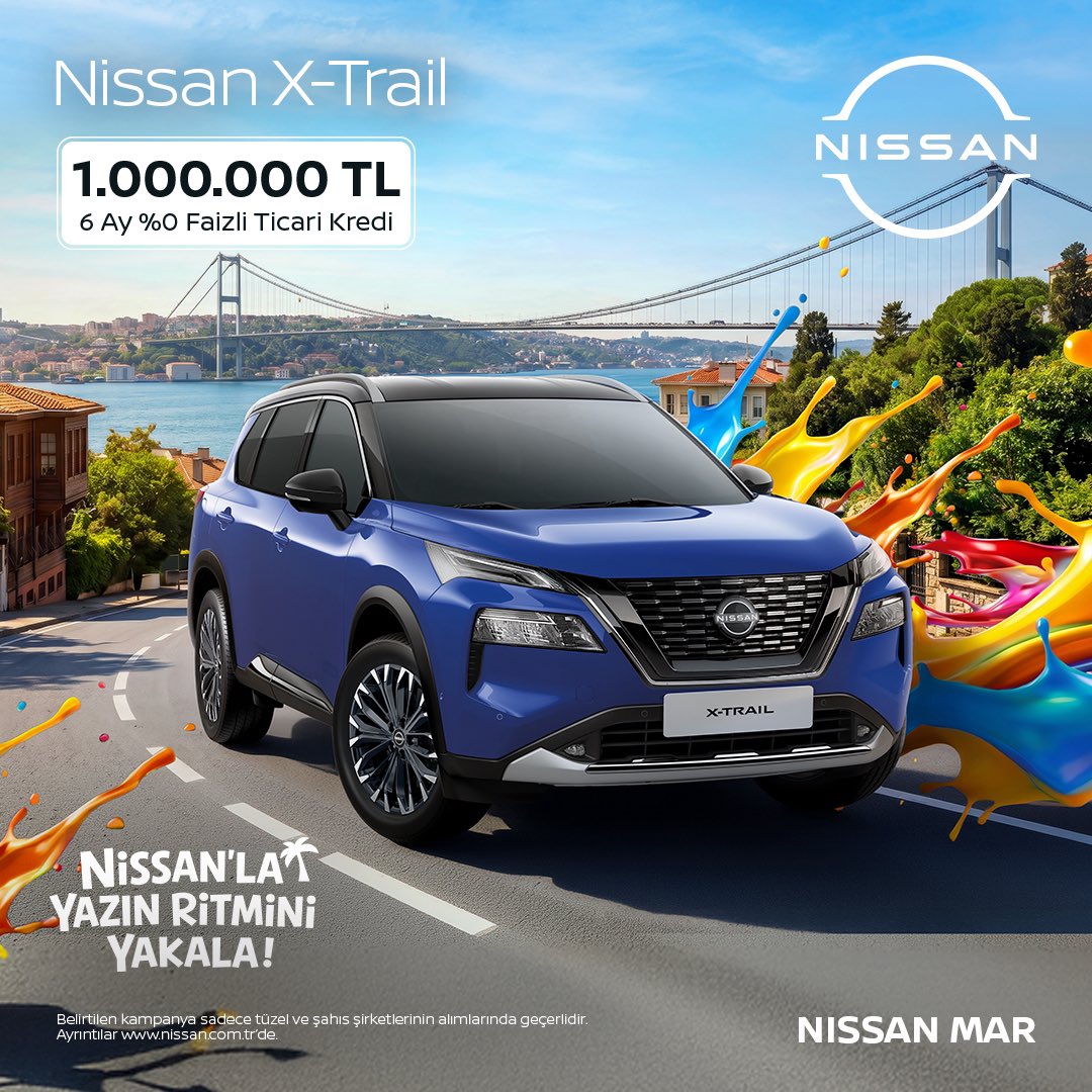 Nissan_Mar's tweet photo. Nissan’la Yazın Ritmini Yakala!

Nissan X-Trail, temmuz ayına özel; 1.000.000 TL, 6 ay, %0 faizli ticari kredi fırsatıyla, Nissan Mar Eyüp ve Nissan Mar Florya’da sizi bekliyor.

#MarGrup #Nissan #NissanMar #NissanXTrail #XTrail https://t.co/KgbpoIaspi