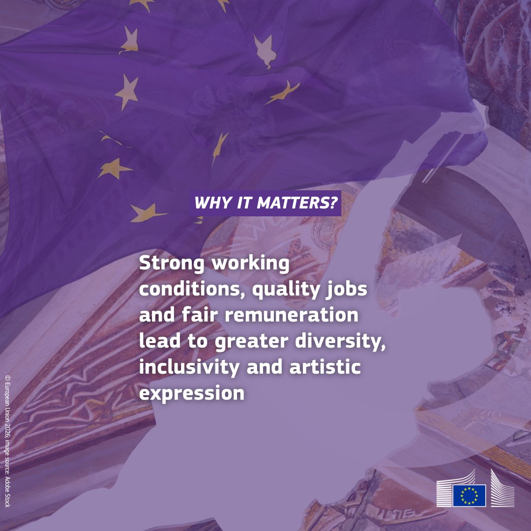 europe_creative's tweet photo. Culture Compass: improving working conditions

✔️ EU Artists Charter for fairer working conditions, improving compliance &amp; accountability
✔️ An EU Culture Dialogue with the cultural &amp; creative sectors
✔️ Simplifying access to EU funding for culture

🔗https://t.co/Cf4ebAs2iD https://t.co/mAev1Rb5GR