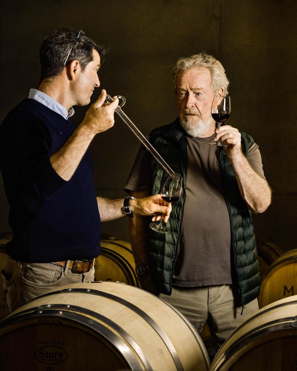 TheBuyer11's tweet photo. Sir Ridley Scott is a filmmaker turned winemaker in the South of France, with his 5 yo Mas des Infermières wine estate. We visited him and the winemaking team in the Luberon, to talk movies, brand-building and where he intends to take the wines. Click https://t.co/jwkhoVCmTB https://t.co/DgViQks5dT