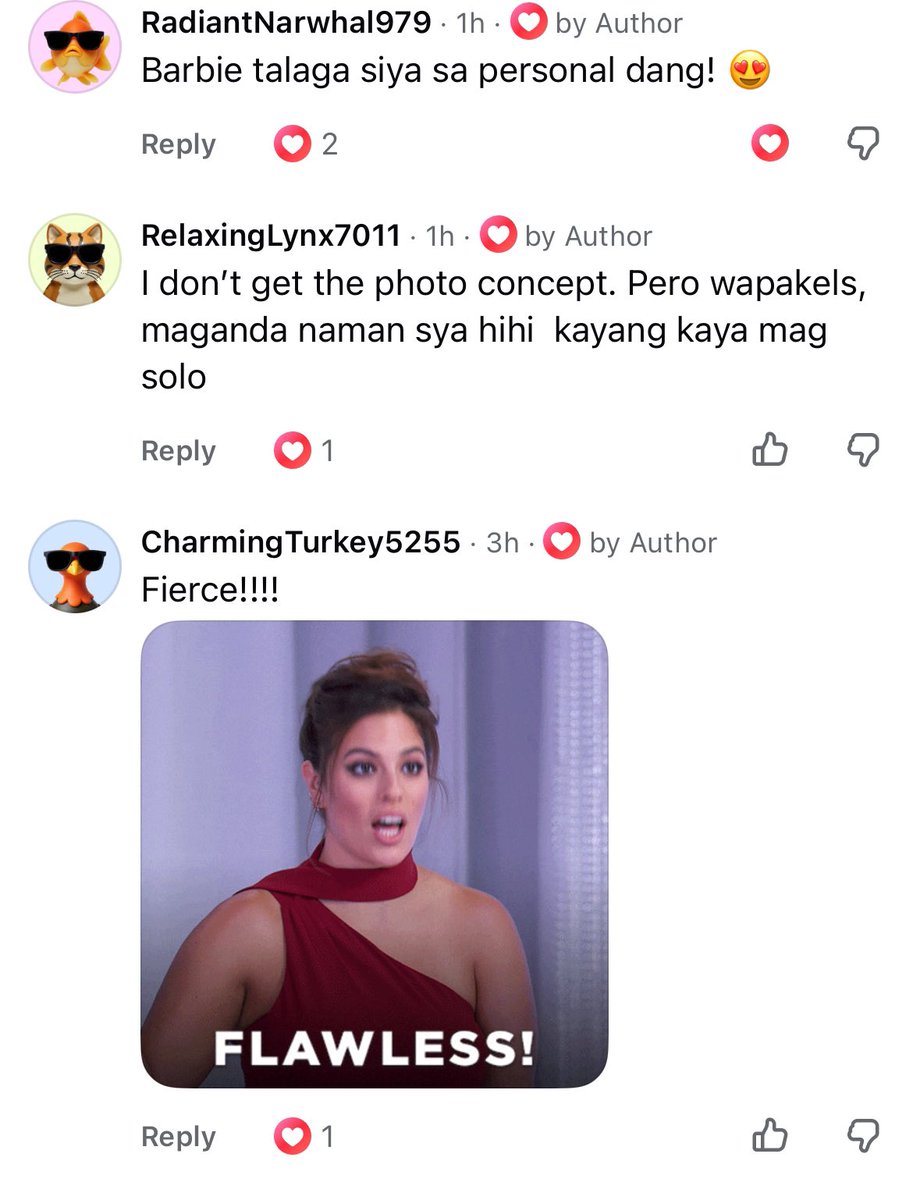 KelmaLang's tweet photo. (padaan lang po saglit hehe ang cute and random kasi, gulat ako!!)

Just saw this appreciation post for Gwen sa AWKP group haha katuwa!! Tapos the comments are people saying na parang barbie, high fashion model, pang-Asia’s Next Top Model, etc. si bebe gwen. 🥰

Any Blooms here na ka-eme rin? Hihi