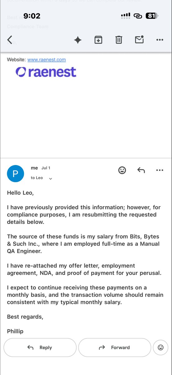 philldreezy's tweet photo. @AWFSummit @RaenestApp @RaenestApp I’ve been a user of your platform for almost 3 years, sent every document requested for compliance review multiple times. Why is this one taking forever? What’s at play here ? Since July 1st. https://t.co/TnlgC8aVa1