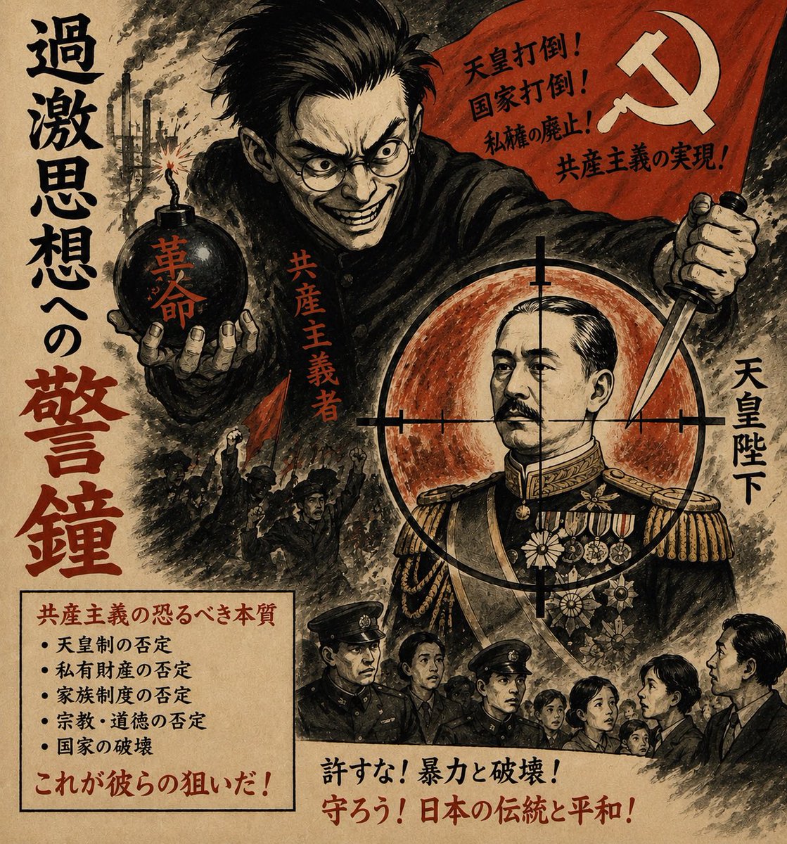 Stop_Ihouzin's tweet photo. @Narodovlastiye さらに、共産主義者は天皇制を打倒しようと目論んでいるのに、その天皇制に口を出してくること自体が狂気の沙汰だ。

女系・女性天皇を認めるべきなどとどの口が言うのか。 https://t.co/jnRMy8LZOf