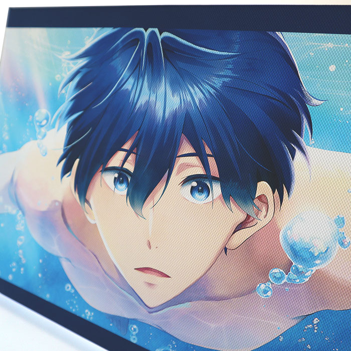 kyoanishop's tweet photo. 【Canvas ReArt Collection】
「【Free!DF_9_C.310B_遙】」好評販売中！
水や光の反射と写り込みの表現にこだわって着彩しています。水の中で自由に泳ぐ遙のイラストをご堪能ください。
https://t.co/YpUv6XojnR
#CanvasReArt #TV_Free https://t.co/fsJVeN8Iyk