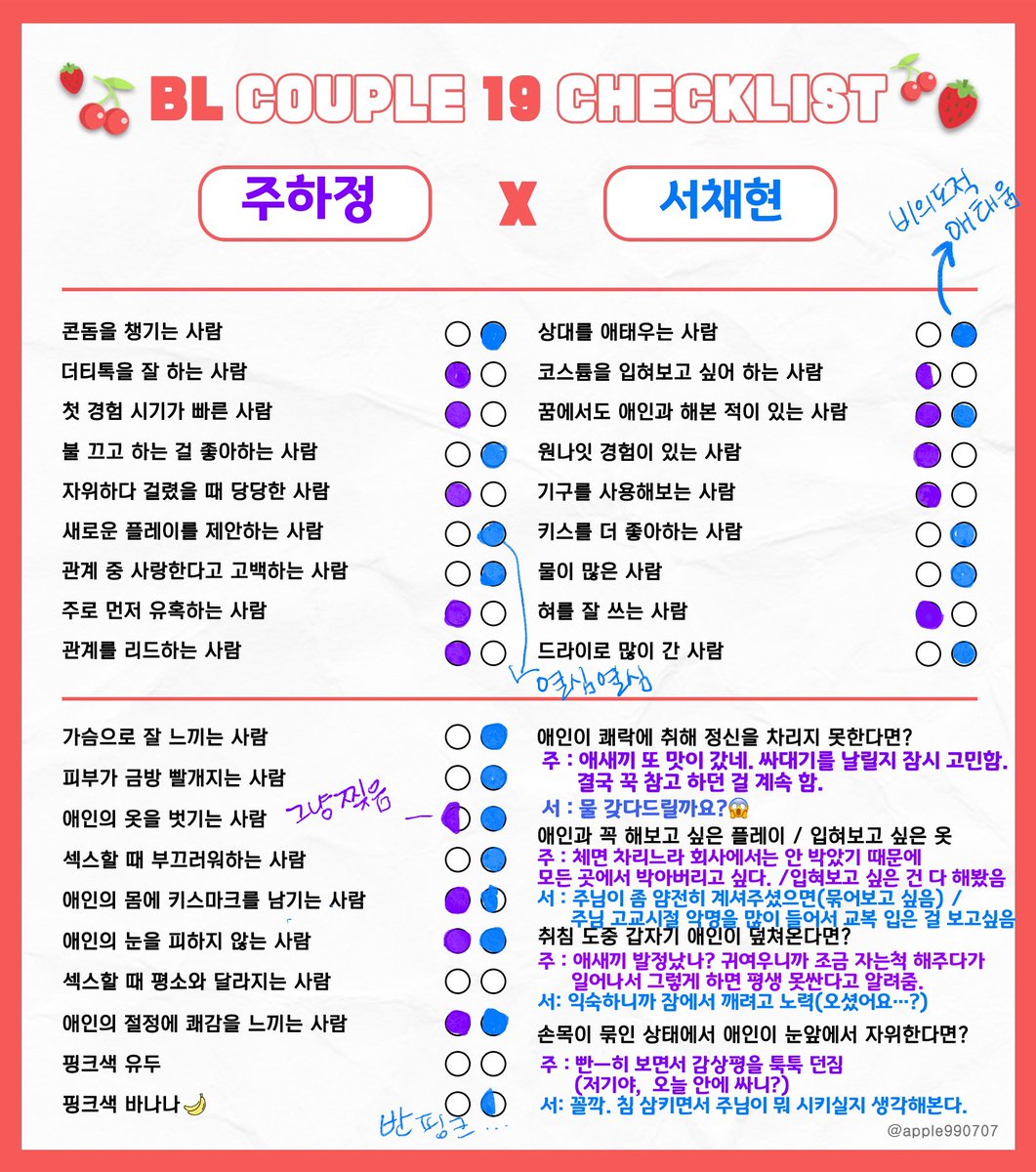 frigg_37's tweet photo. <재의 노래> 커플 체크리스트를 요청받아 만들어보았습니다. 프로 망상러인 저에게는 빅잼이었던… 각 체크리스트에 대한 자세한 설명은 포타로 확인해주세요 🩷👉🏻https://t.co/THHCv2S1cl https://t.co/kDb3KjZxub