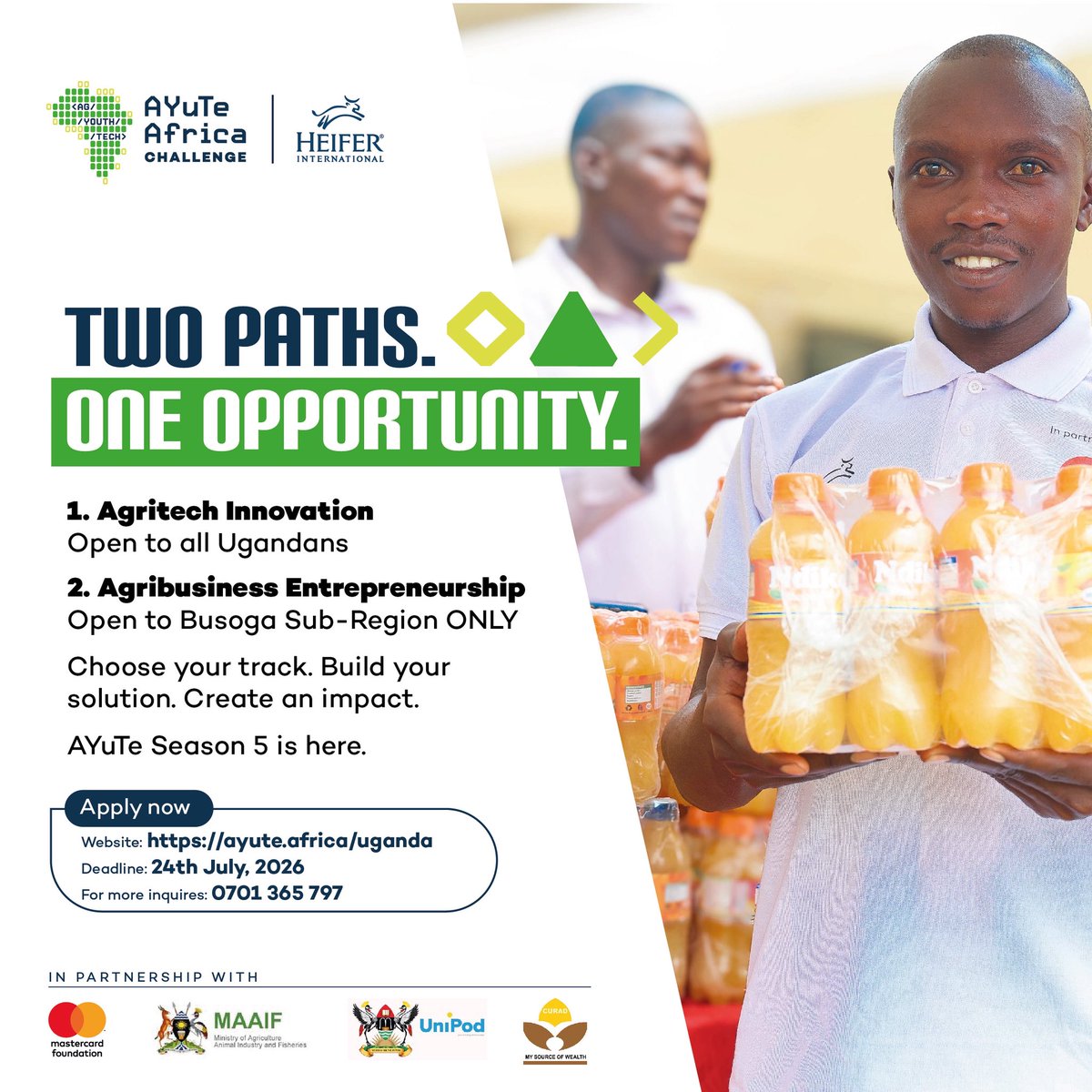 sharon_kiwanuka's tweet photo. If your #agritech solution is already creating real impact, the @AyuteAfrica NextGen challenge is your chance to build bigger &amp;reach further. This season 5, winners will share UGX 205 million in catalytic financing with handson mentorship &amp;access to more networks.
#AyuteUganda26 https://t.co/FAnIM0xjcg