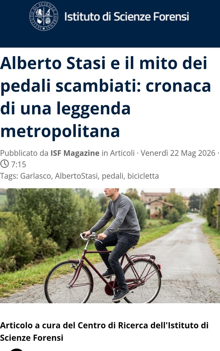 AngelaEpif30900's tweet photo. Ad oggi ancora scrivono dello scambio dei pedali, nonostante la perizia dell'accusa, nonostante l'articolo dell'ISF. 😱🤦♀️ #Garofano continua imperterrito e la grande giornalista #Ingrosso anche 🤷🏼♀️
#garlasco
L'articolo dell'Istituto di Scienze Forensi https://t.co/PPKRfNgRzM https://t.co/rvHdyK4ELW