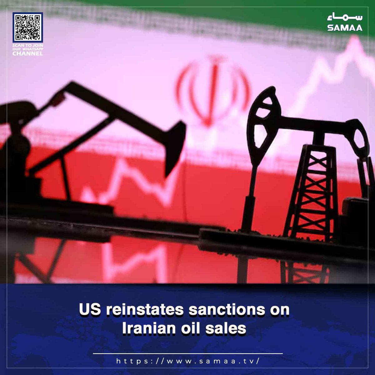 SAMAATV's tweet photo. Oil prices shoot up more than 5% following announcement
Read more: https://t.co/W3e1vcmh5f
#SamaaTV #Iranianoil #oilprice #USsanction #Iransanction #oilsales https://t.co/t3v5ceCZ7c