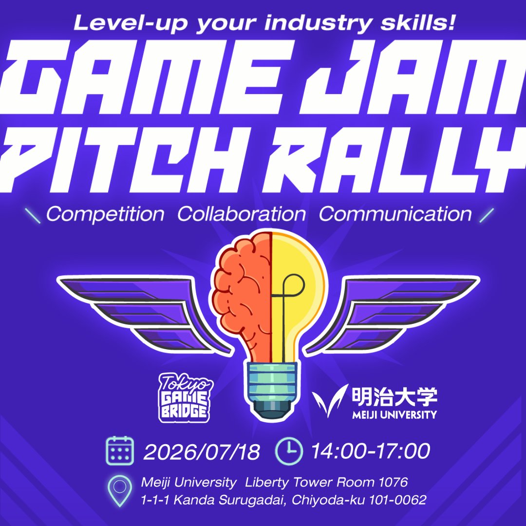 TokyoGameBridge's tweet photo. チームで作って、英語と日本語でピッチして、勝ちに行く。参加希望はこちらから🔥 https://t.co/c2ZWZPTL94 

#ゲーム制作 #ゲーム開発 #インディーゲーム #ゲームジャム #TokyoGameBridge https://t.co/uR9CWqdWFP
