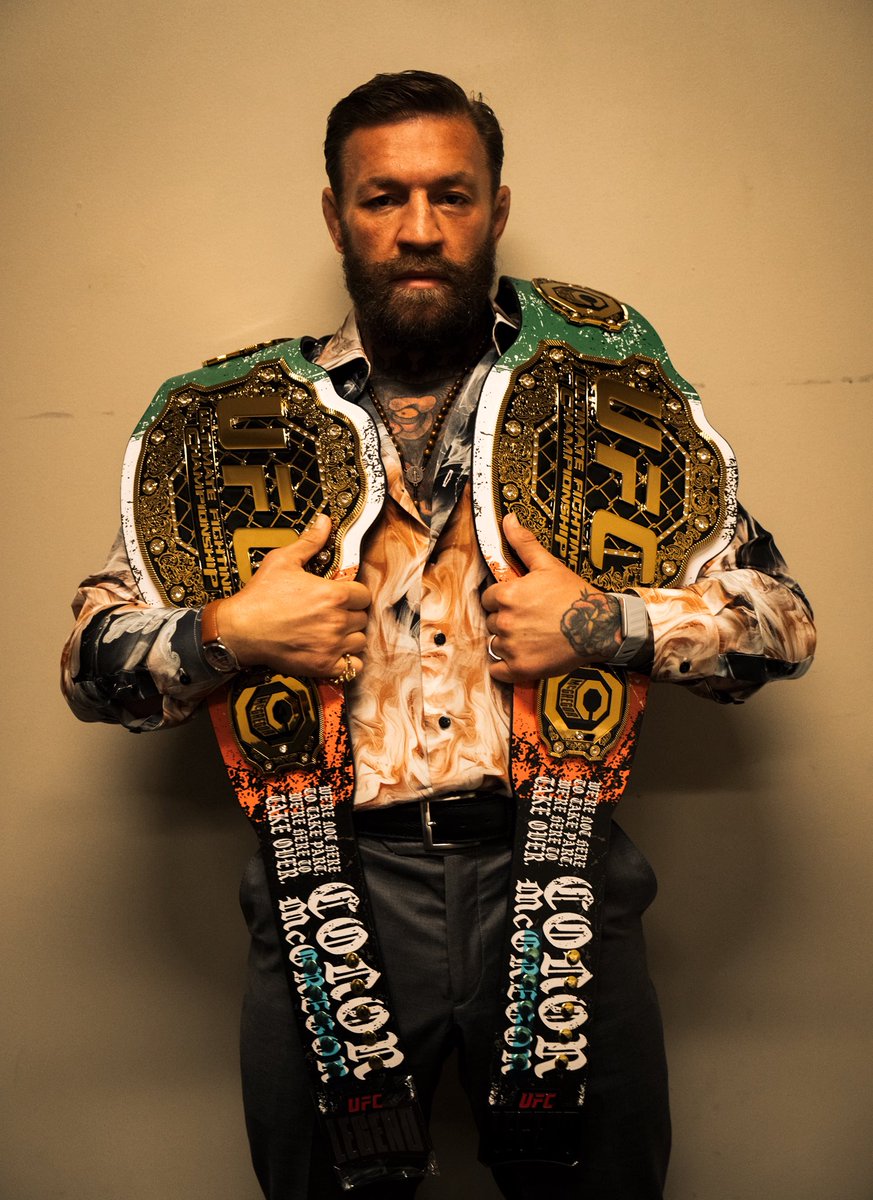 TheNotoriousMMA's tweet photo. THE MCGREGOR BELT! @ufc https://t.co/XyVfbBwGd8
