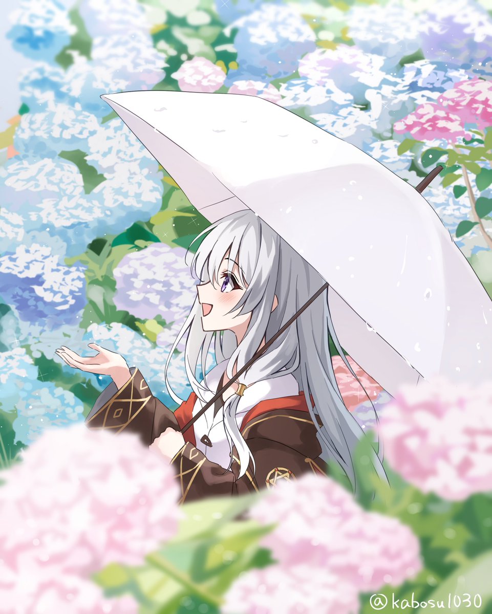 kabosu1030's tweet photo. 梅雨の旅々(再掲)
＃魔女の旅々 #イレイナ https://t.co/A1CZfIQFpA