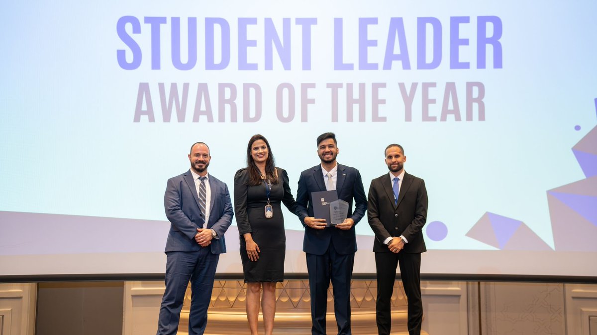 UOWD's tweet photo. At this year's UOWD Student Life Excellence Night, we celebrated the students whose leadership, volunteering and commitment continue to strengthen our university community.

#UOWD #StudentLife #Leadership https://t.co/DZU0sWiQkm