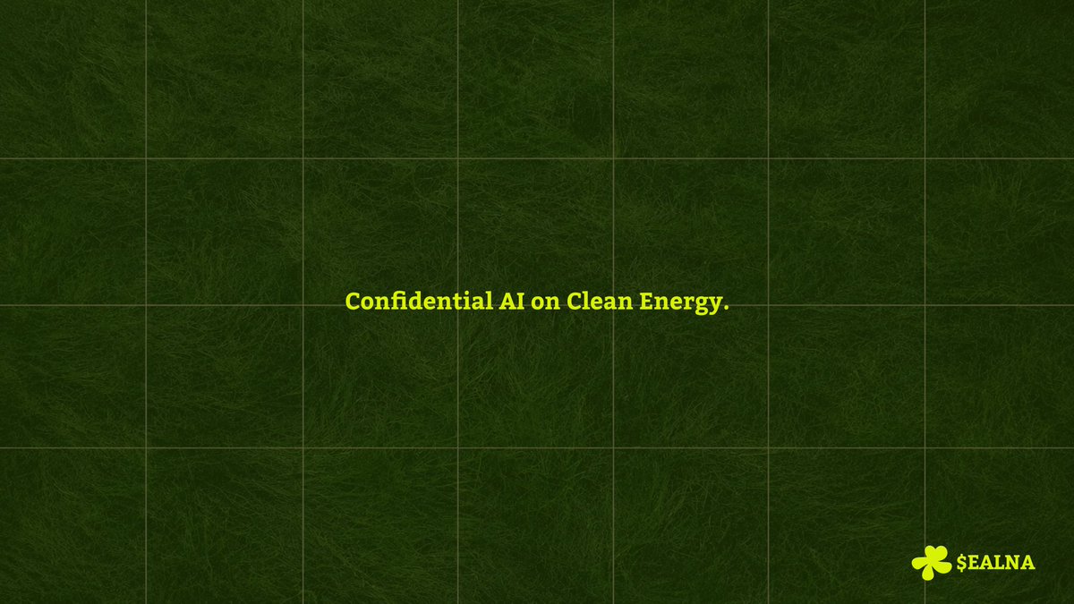 ealnacom's tweet photo. One base_url. Under it:

- inference sealed in a TEE
- ⁠routed by live gCO₂/kWh
- ⁠paid per call over x402 on Solana
- ⁠signed Green Compute Certificate on every response

Private + green + provable, in one HTTP call. Still early.

$EALNA https://t.co/mBDWKCktgQ