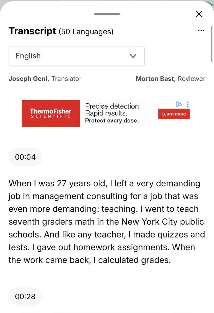 ponini_66's tweet photo. 英語の勉強にTEDを使う人も多いと思いますが、TEDの公式サイトから

スピーチを選ぶ➡️Read transcript➡️全部コピペ➡️ワードとかに入れる➡️印刷

で超捗ります https://t.co/nMPLxTz64B