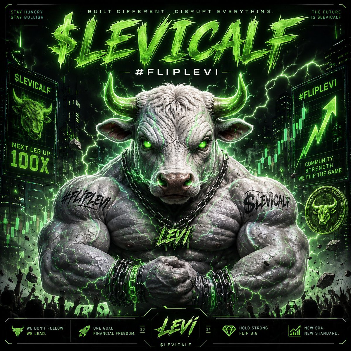 shefwdav's tweet photo. The baby white bull $LEVICALF is coming to flip $LEVI
#FLIPLEVI https://t.co/o9jqR7siEe