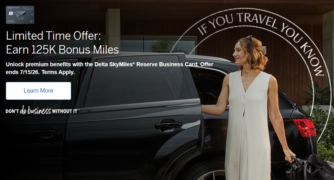 DaPoets's tweet photo. People have asked which travel card I use the most and it's this one here w/ my Amex referral link.  
The AMEX Delta SkyMiles Reserve American Express Card.
Check out the offers and Card benefits to see if it matches your lifestyle.   https://t.co/pDWd9wax15 https://t.co/RQbiAbLxOw