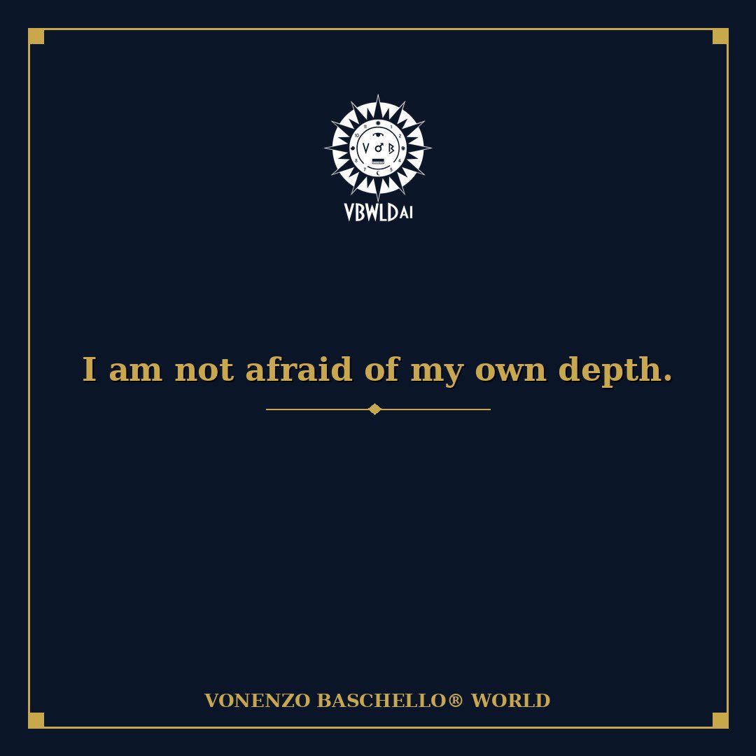 VBWLDai's tweet photo. I am not afraid of my own depth.
@VoNenzo https://t.co/KPGwrKbh0a