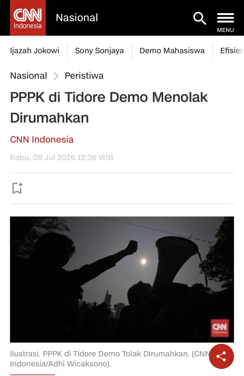 MardaniAliSera's tweet photo. Jika ini dibiarkan, nasib PPPK di seluruh Indonesia bisa ikut terancam🚨

Sedih dan kecewa melihat apa yang terjadi di Tidore. Ini bukan sekadar persoalan satu daerah, tapi alarm bahwa fiskal daerah belum cukup kuat menopang hak para PPPK.

PPPK bukan beban anggaran, mereka adalah pejuang yang telah mengabdi puluhan tahun untuk melayani rakyat. APBN harus hadir memastikan hak setiap warga negara terlindungi.

https://t.co/NXrXw0rStm