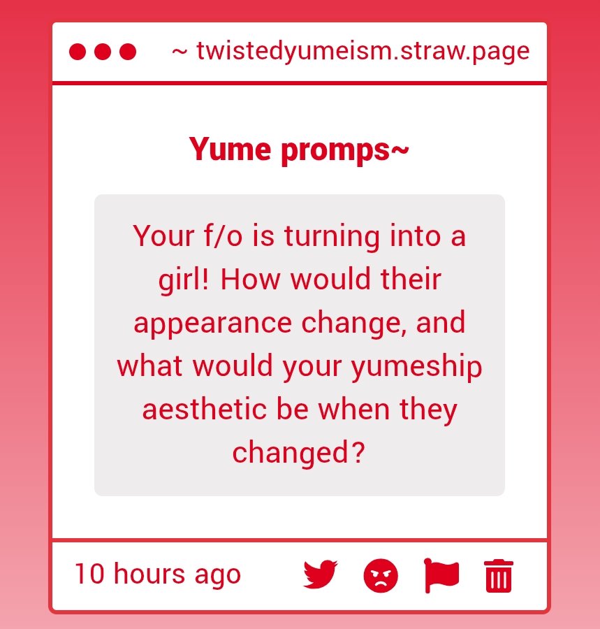 twistedyumeland's tweet photo. 🍎   !   STRAWPAGE ASK ♡ ︎

   - -   “ Your f/o is turning into a girl! How would their appearance change, and what would your yumeship aesthetic be when they changed? ”

         —  #yumetwt #twstwt

̟        ˙           ̟         ˙          ˖          ̟         ˙ https://t.co/Yr1SbtHoBn