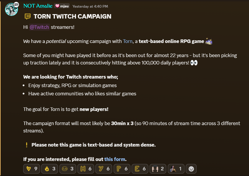 notinfluencd's tweet photo. 💸 POTENTIAL PAID TWITCH CAMPAIGN 💸

We are looking for Twitch streamers who;
- Enjoy strategy, RPG or simulation games
- Have active communities who likes similar games

Link in our opportunities channel in Discord to find the form to apply; https://t.co/QxTzDGFpRU🩵 https://t.co/BxGx7j9eGT