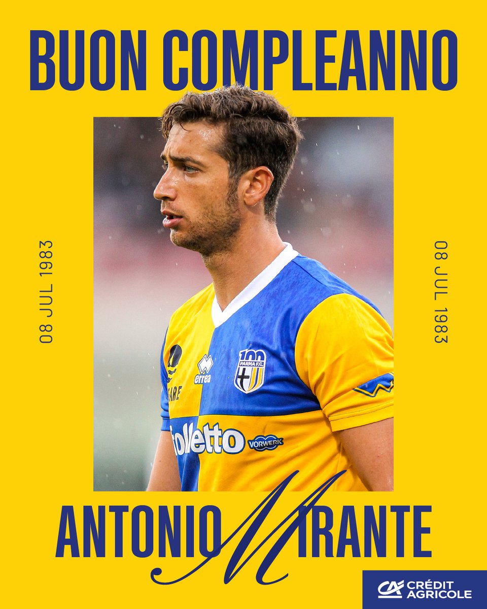 1913parmacalcio's tweet photo. Auguri Antonio! 🎂💛💙

#ParmaTimeMachine #ForzaParma https://t.co/W2RPGatKDh